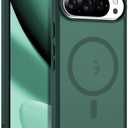 Compatible with Google Pixel 10 Case & Google Pixel 10 Pro Case with Magnetic [Compatible with Mag-Safe] Slim Translucent Phone Cases with Anti-Fingerprint Tech, Green