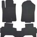 Custom-fit for 2019-2025 Ford Ranger Premium All-Weather Rubber Floor Mats and Liners Front and 2nd Row Heavy Duty Set (Black)