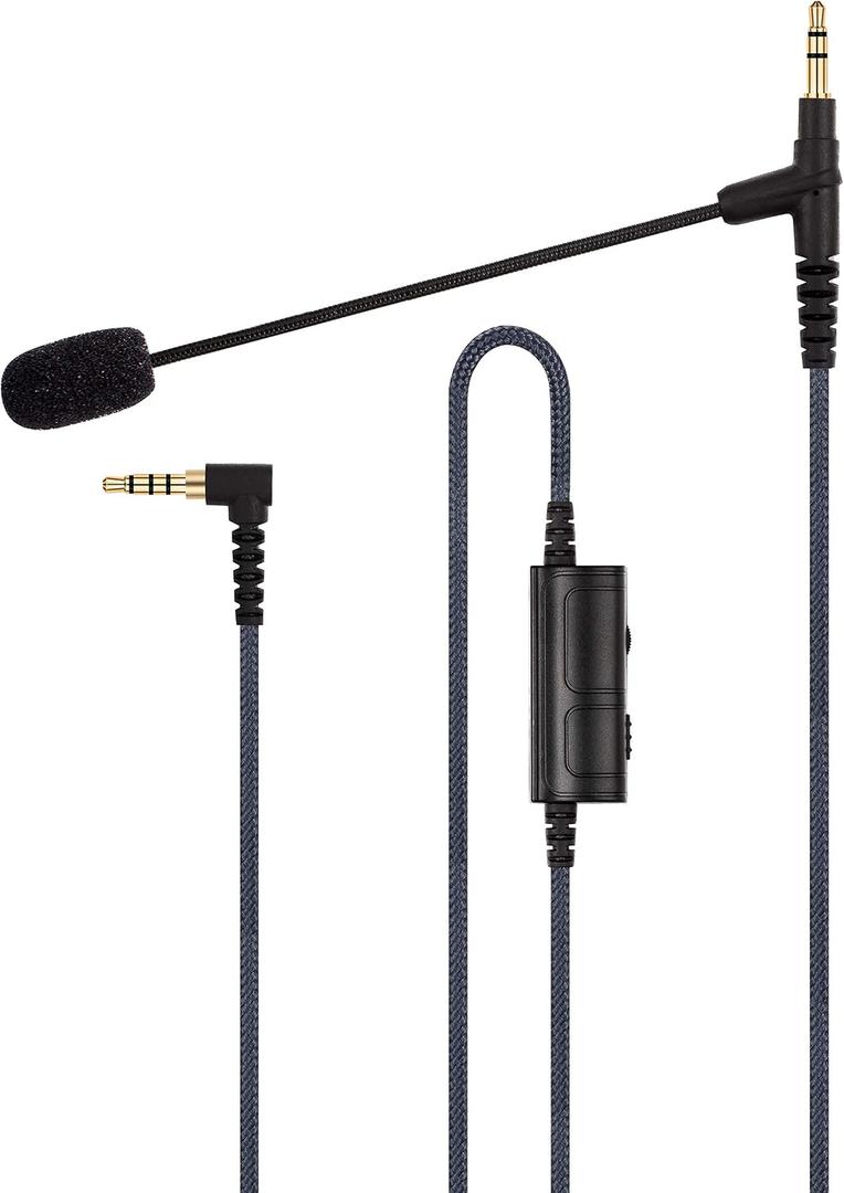 Boom Gaming Microphone Cable Compatible with Game PS4 Xbox One PC Laptop Phone and Sony MDRXB950BT, MDRXB650BT, MDR1000X, MDR100ABN, WH1000XM2, MDR-1A Headphone | with Volume Control and Mute Switch