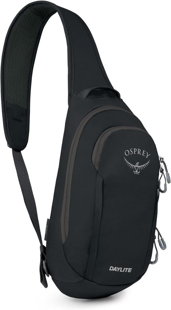 Osprey Daylite Shoulder Sling Bag - Crossbody Backpack for Everyday Carry, Festivals, and Travel (Black)