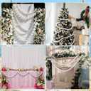 Canlierr 2 Pcs 6.5ft Wedding Giant Pearl Garland Decorations 60mm Large Faux Bead Garland with Hook for Ceremony Photo Booth Outdoor Proposal Scene Garden Beach Party Decor (Ivory White, Simple)