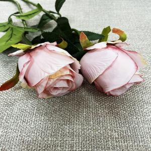 Artificial Rose Flowers Long Stem Fake Silk Roses for DIY Wedding Bouquet Table Centerpiece Home Decor (Light Pink) 5 Pack