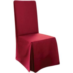 SureFit Duck Cotton Solid Dining Chair Slipcover (Claret Color) - Full Length Relaxed Fit High Back Chair Cover/Perfect for Adding Accents to Your Dining Room