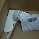 Solar Ceiling Fan Light, 20000mAh Portable Gazebo fan with 30W Solar Powered Fan with Remote Control, Outdoor Ceiling Fan with Light for Patios, Canopy, Shed, RV, Porch and Chicken Coop (White)