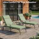 80 x 26 Inch Outdoor Chaise Lounge Cushions Set of 2 - Removable Cover, 4-Section Design, Water-Repellent & Fade-Resistant, 6 Tie Straps, Replacement for Patio & Pool Chairs - Sage Green, 80''x26'' | 2 Pack