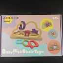 Baby High Chair Toys Bead Maze Infant Table Cloud Montessori Sorting Toys (Peach)