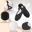 TXJ Sports Ballet Shoes for Women Girls, Women's Ballet Slipper Canvas Dance Shoes Split Sole Yoga Dance Flats (9, Black)