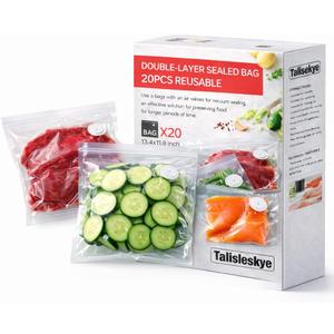 Vacuum Seal Bags,Bags for Compact Vacuum Sealer,Reusable Vacuum Sealer Bags,Small Vacuum Seal Bags (13.4 * 11.8inch) 20pcs. | vacuum seal bags (Large)