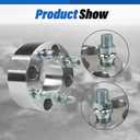 WFLNHB 2pcs Golf Cart Wheel Spacers 2 inch 4x101.6mm Hub Bore: 62mm Thread Size: 1/2x20 Silver Replacement for Golf Carts