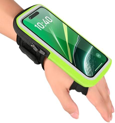 Kebrela Wrist Phone Holder for Running, Forearm Armbands, Running Armband with Card Slot for iPhone Pro Max Plus (16/15/14/13/12/11/X/XR), for Galaxy S24/S10, Wristband Up to 7.0'' Phone