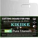 Titanium Cutting Board 3-Piece Set 100% Pure Titanium Cutting Boards for Kitchen - Double-Sided Food-Grade Chopping Board Non-Stick Durable and Easy to Clean, Small, Medium, Large