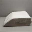 Leg Pillow Elevation Blood Circulation, Leg Wedge for Elevation for Swelling, Leg Elevating Pillow for After Surgery, Memory Foam Foot Knee Pillow for Back Sleeping 23.616.88 Inch White/Grey