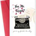 3 x Funny Valentine's Day Card: 'You're Just My Type'Favorite Love Story, Anniversary greeting cards, typrewriter, Love blank card, Birthday card for boyfriend, husband, wife (DTK-247)