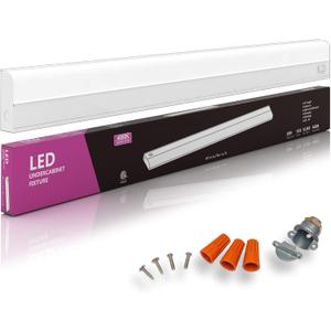 Hardwired LED Under Cabinet Task Lighting - 20 Watt, 36", Dimmable, CRI>90, 4000K (Cool White), Wide Body, Long Lasting Metal Base with Frost Lens