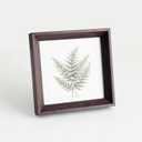 4x4 Picture Frame, Walnut Color MDF Wood Photo Frame with Plexiglass Front, Tabletop or Wall Display