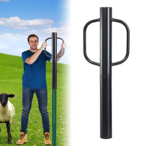 Fence Post Driver, 20LBS Fence Post Driver with Handle, 2.7 inch Inner Diameter Hand Post Pounder, Heavy Duty Driver Tool T Post Rammer for Fence Post U Channel Wooden Post Metal Post, Black