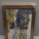 Gold Framed Wall Art Vintage River Canvas Wall Art Nature Landscape Antique River Artwork Prints Picture for Living Room Bedroom Farmhouse Bathroom Office Decor, 12x16