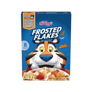 Kellogg's Frosted Flakes Breakfast Cereal, Fat Free, Giant Size, 28.5 oz 18 Packs BBD: 04-11-26