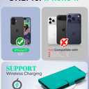 OCASE for iPhone 17 Wallet Case, PU Leather Flip Cover with Card Holder, RFID Blocking, Kickstand, Magnetic Closure, Protective Phone Case for iPhone 17 6.3-Inch 2025, Blue Green