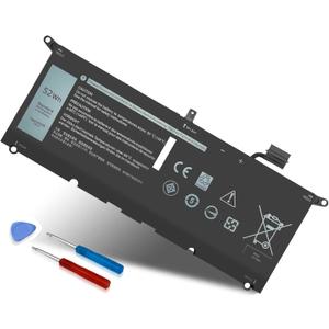 DXGH8 7.6V 52Wh Battery for Dell XPS 13 9370 9380 2019 Inspiron 13 7390 7391 2-in-1 5390 5391 7490 Latitude 3301 E3301 Vostro 5390 5391 Series 0H754V H754V G8VCF G8VCF6C HK6N5 P113G001 P82G P82G001