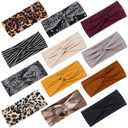 Tyfthui 12 Pack Headbands for Women, Fashionable Sports Hairbands, Elastic Wide Headbands Non Slip Workout Yoga Sport Headbands for Women (Color A)