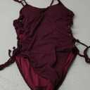 Narecte One Piece Swimsuit Women Bathing Suit Sexy High Cut Women's One-Piece Swimsuits Monokini One Piece Bathing Suit (Medium, Burgundy)