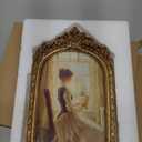 4x6 Picture Frame Arched Vintage Frame, Gold Ornate Resin Frames with Plexiglass Front for Wall Mounting and Tabletop Display, Antique Photo Frame Retro Home Decor