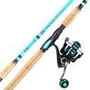 Sougayilang 7 Fishing Rod and Reel Spinning Combo, 2 Piece Fishing Rod, Size 4000 Reel, Right/Left Handle Position, Suitable for Inshore Fishing