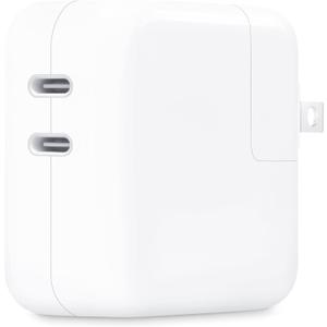 Apple 35W Dual USB-C Port Power Adapter: Fast and Convenient Charging, Type C Wall Charger