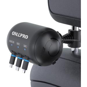 OHLPRO Multi Car Retractable Backseat 3 in 1 Car Charging Station Box Compatible with All Phones | iPhone | Samsung | Uber Taxi Lyft Turo Ride Share Customer Charging Dock Attach to Headrest