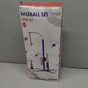 3-in-1 Baseball Set for Kids 3-5 - Tee Ball Stand, Hanging Tee, Ball Launcher and 6 Softballs - Adjustable Height, Indoor/Outdoor Sport Gifts for Boys Girls, Blue