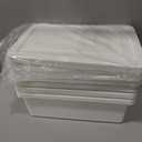 Yishyfier 15 Quart White Storage Bins with lids,Office stackable Plastic Boxes Set of 4,Garage organization Storage Box with handle for Organizing Snacks, Crafts, Legos, Tools,books (white, 4L)