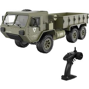 GoolRC RC Military Truck, 1:12 Scale 6WD Remote Control Car, 2.4GHz Army Cars All Terrain Off-Road Truck, Electric Toy Vehicle Gift for Adults, 18.9 x 5.9 x 6.3 inches