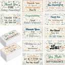 Yeaqee 240 Pcs Employee Appreciation Kudos Cards Funny Blank Back Motivational Card Encouragement Thank You Note Recognition Card for Teacher College Affirmation Gift(Drawing)