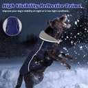 EMUST Winter Dog Jacket, Windproof Dog Apparel for Cold Weather, Reflective Coats for Dogs, Warm Puppy Jacket for Cold Winter, Blue S