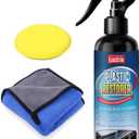 Black Trim & Plastic Restorer for Cars (4.4oz/130ml) | Restores Faded Bumpers, Rubber, Vinyl with Long-Lasting UV Protection & Shine | No Oily Residue, Complete Kit with Foam Applicator & Towel