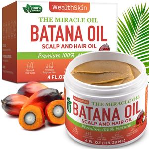 Batana Oil for Hair Growth: 100% Pure & Organic Raw Botana Oil from Honduras  Natural Hair & Scalp Care for Thicker, Stronger Hair  Best for Men & Women - 4 FL OZ