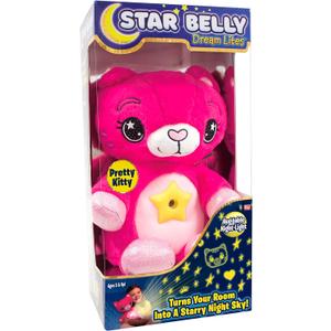 Ontel Star Belly Dream Lites, Stuffed Animal Night Light, 3 years and up, Pretty Pink Kitty - Projects Glowing Stars & Shapes in 6 Gentle Colors, As Seen on TV