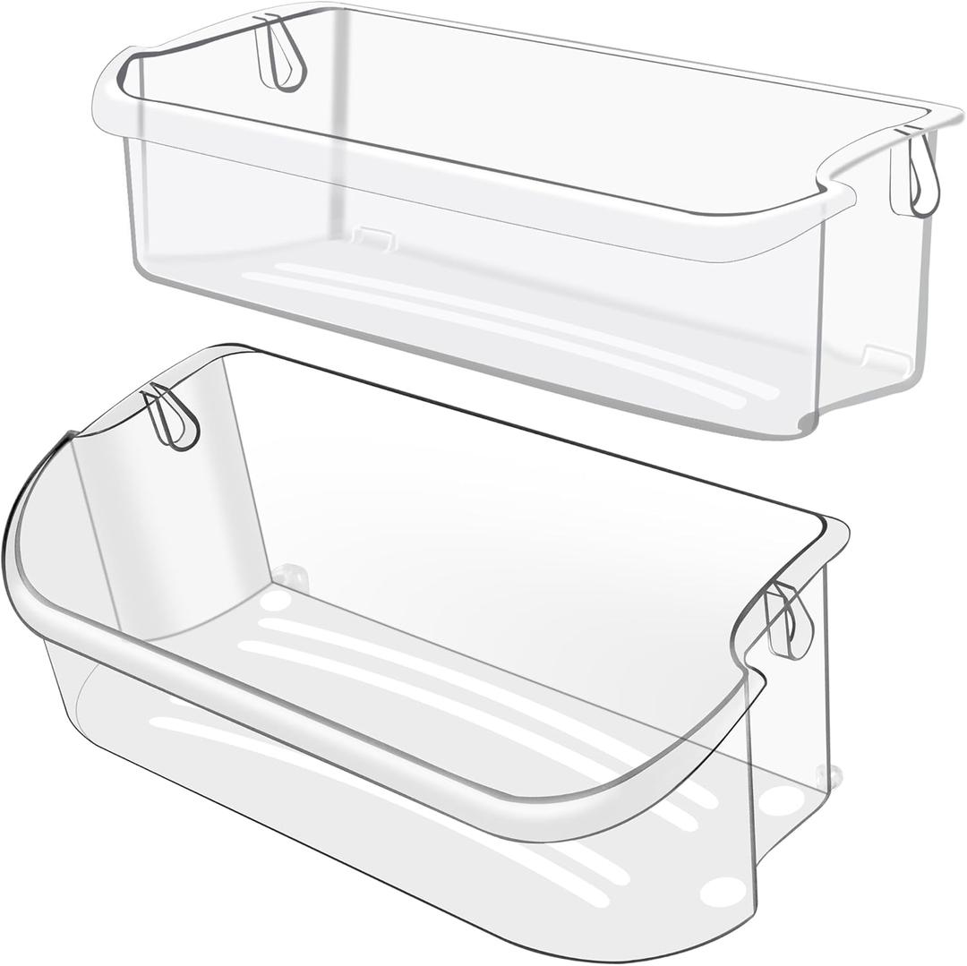 241505301 & 241505501 Refrigerator Door Bin Replacement Parts fot for frigi.daire FGHC2331PFAA FFSC2323TS0 LGHK2336TF6 FGSC2335TF0 FGSC2335TFB FFSC2323TSA FFSC2323TS8 Refrigerator BY AMI PARTS