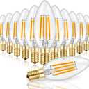 Hizashi 90+CRI Candelabra LED Light Bulbs 60 Watt, 2700K Warm White, E12 LED Bulb Dimmable, B11 Chandelier Light Bulbs, 6W, 550LM, Candle Light Bulbs, UL Listed, 12 Pack