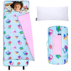 Wildkin Kids Original Nap Mat  Cozy Kids Sleep Mat with Pillow, ideal for School & Travel (Birdie) Wildkin Kids Original Nap Mat  Cozy Kids Sleep Mat with Pillow, ideal for School & Travel (Birdie)