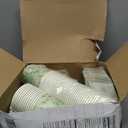 Dandat 250 Pcs Sage Green Party Plates and Cups Sets Disposable Paper Plates Cups Napkins Party Supplies Eucalyptus Dinnerware for Boho Bridal Shower Baby Shower Wedding Birthday Garden, Serves 50