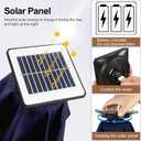 FLAME&SHADE 7.5 FT Solar Light Patio Umbrella, 24 LED Lights Outdoor Umbrella with Centre Surround Light, Table Umbrella Outdoor Patio for Deck, Pool, Backyard, Garden, UV Protection (Navy Blue)
