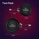 Circulon Symmetry Hard Anodized Nonstick Induction Frying Pan Twin Pack, 10-Inch and 12-Inch, Pan Sets for Cooking Nonstick, Black
