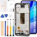 OLED Galaxy A54 5G Screen +Fingerprint Support Replacement with Graphite Frame Touch Screen Digitizer for Samsung Galaxy A54 5G A546V A546U A546B A546E A546M 6.4" 2023
