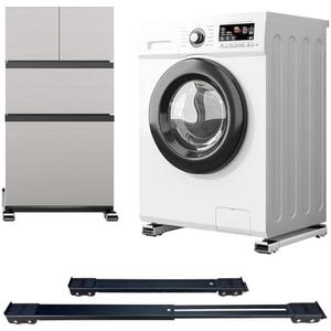 Appliance Rollers Heavy Duty,Max 32in,Second Generation Extendable Appliance Rollers Mobile Washing Machine Base Easily Move Washing Machines, Dryers, Refrigerators, Furniture (Black (Upgrade wheel))