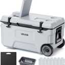 VEVOR Portable Cooler,Hard Cooler with Ice Retention, Heavy-Duty Handles and Strap, Lightweight Rigid Material Insulated Portable Cooler, Suitable for Family Picnics and Short Trips