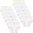 Phennie's Girls' Underwear Soft Cotton Panties Solid White Breathable Kids Girls Underwear Pure Cotton Undies 12 Pack (7-8 Years)