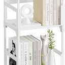 FIDUCIAL HOME 6 Tiers Tall Narrow Bookshelf Book Shelf Skinny White Bookcase Thin Slim Book Rack Storage Organizer Easy Assemble, Sturdy