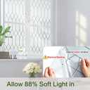 Windimiley Window Privacy Film Stained Glass Static Clings, Bathroom Frosted Leaded Decorative Window Stickers, UV Heat Blocking Opaque Removable for Home Door Coverings (35.4 x 157.5in,Pure)